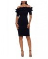 Petite Ruffled Off-the-Shoulder Dress Black $107.55 Dresses