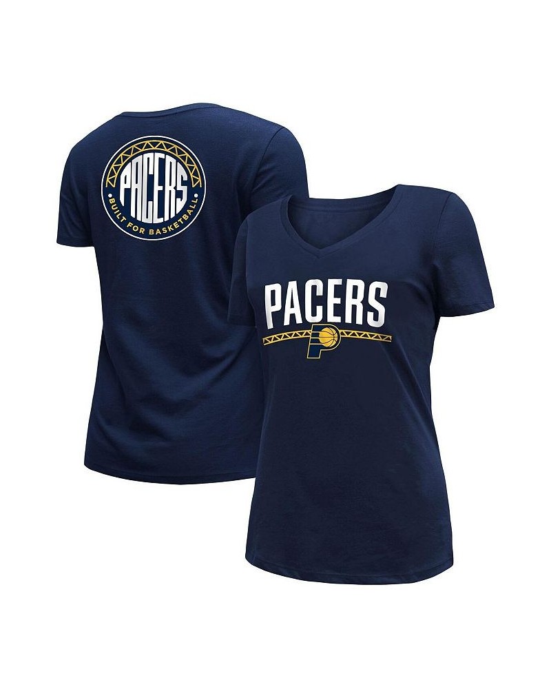 Women's Navy Indiana Pacers 2022/23 City Edition V-Neck T-shirt Blue $16.40 Tops