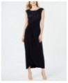 Petite Soutache Faux-Wrap Gown Navy $39.60 Dresses